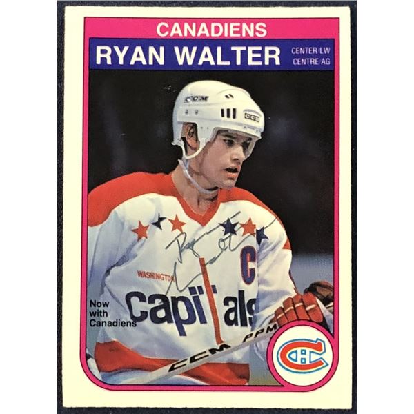 1982-83 O-PEE-CHEE RYAN WALTER - SIGNED