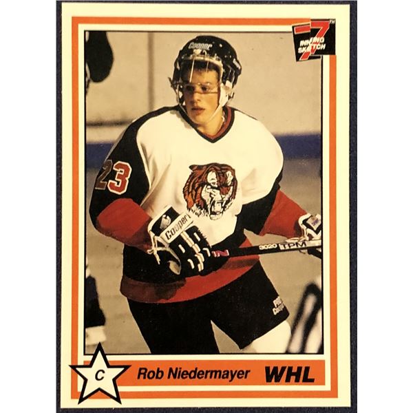 1990-91 7th INNING SKETCH JUNIOR HOCKEY - ROB NIEDMAYER ROOKIE CARD