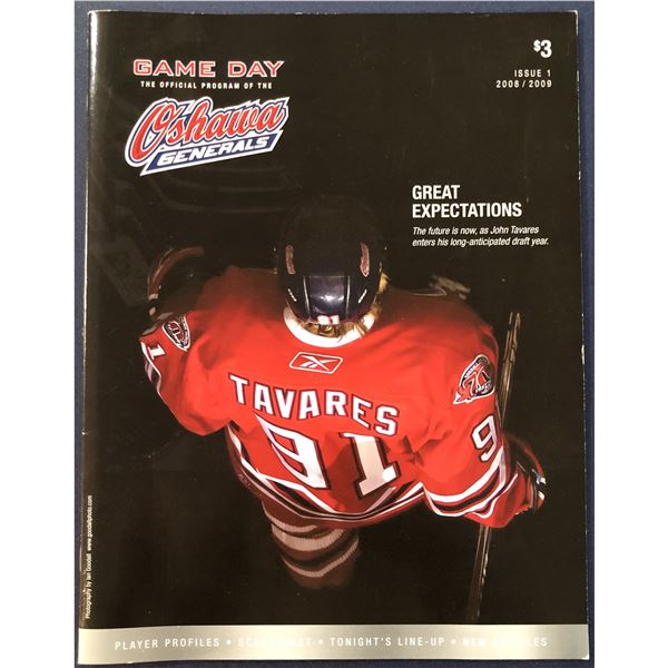 OSHAWA GENERALS 2008 GAME PROGRAM - JOHN TAVARES COVER