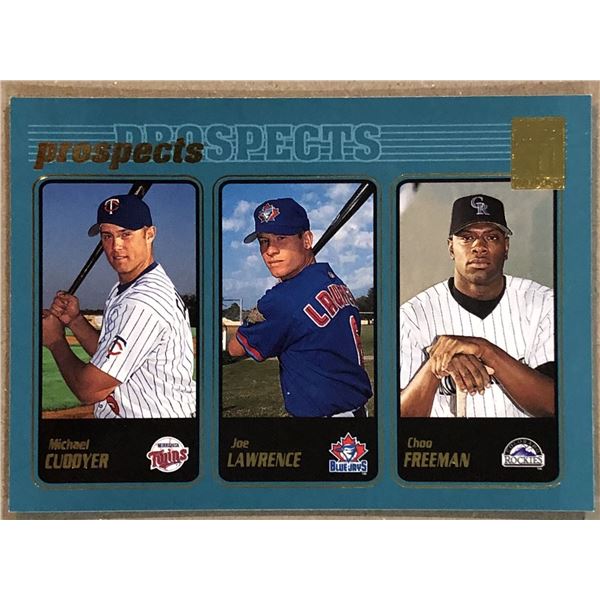 2001 TOPPS MICHAEL CUDDYER ROOKIE CARD