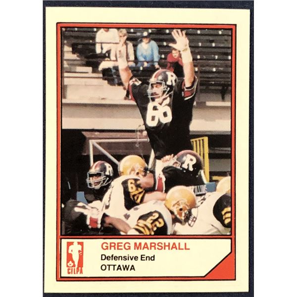 1984 JOGO CFL GREG MARSHALL