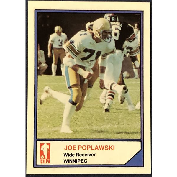 1984 JOGO CFL JOE POPLAWSKI (HOF)