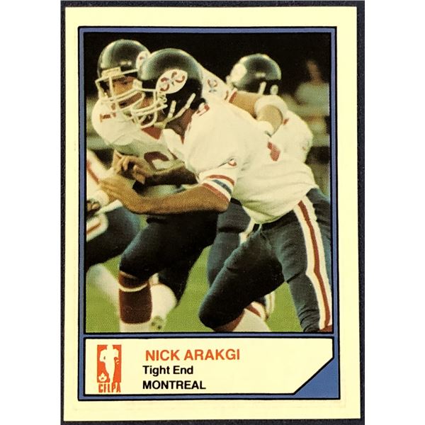 1984 JOGO CFL NICK ARAKGI