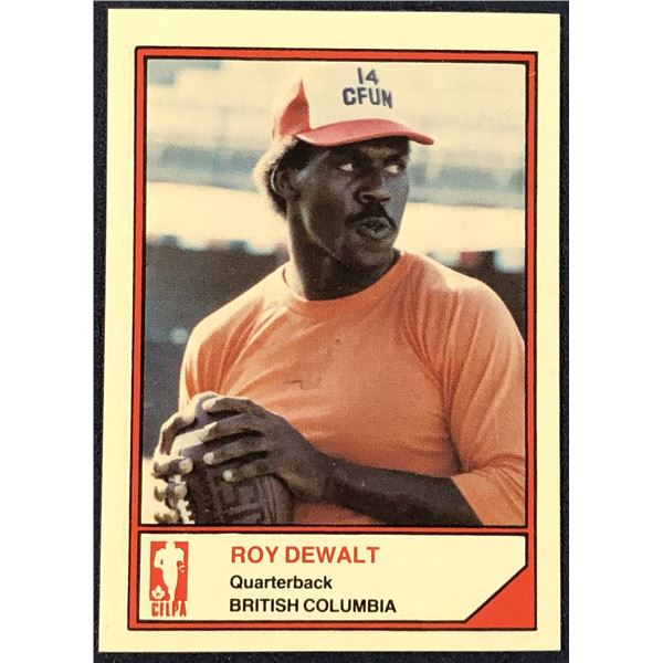 1984 JOGO CFL ROY DEWALT