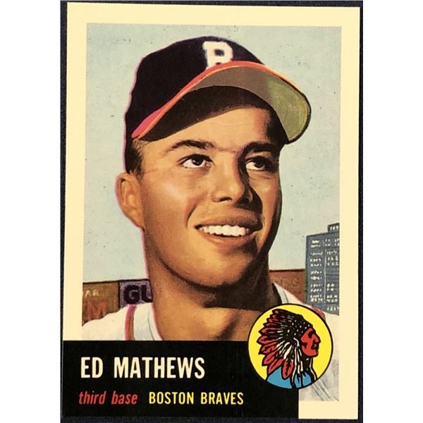 1991 TOPPS ARCHIVES (1953 SERIES) - EDDIE MATHEWS (HOF)