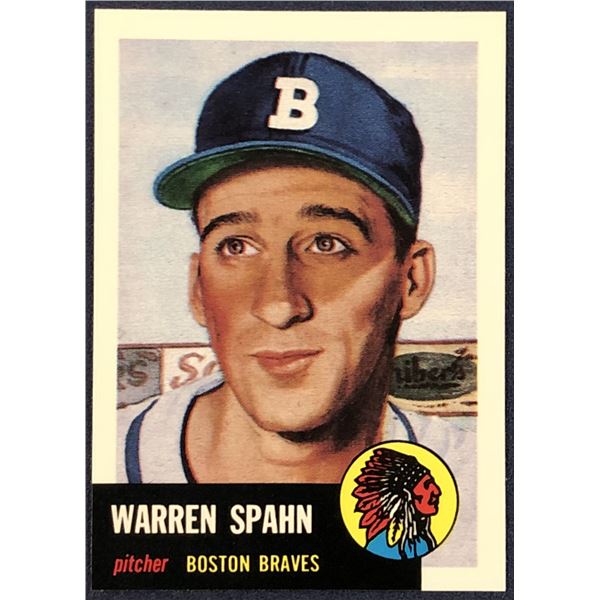 1991 TOPPS ARCHIVES (1953 SERIES) - WARREN SPAHN (HOF)