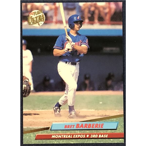 1992 FLEER ULTRA BRET BARBERIE ROOKIE CARD