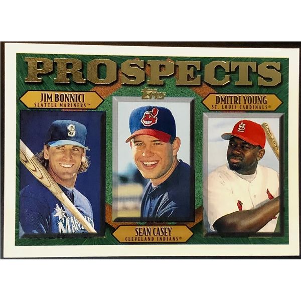 1997 TOPPS SEAN CASEY / DMITRI YOUNG ROOKIE CARD
