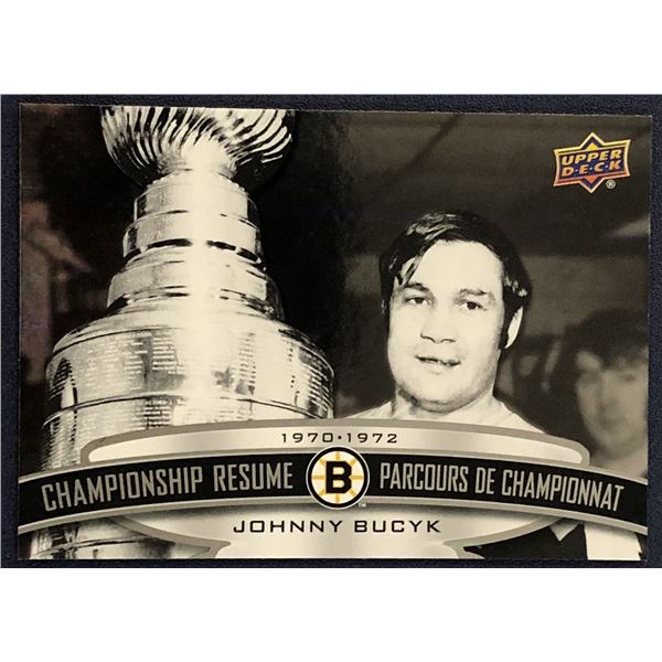 2023 UPPER DECK CHAMPIONSHIP RESUME JOHNNY BUCYK (HOF)