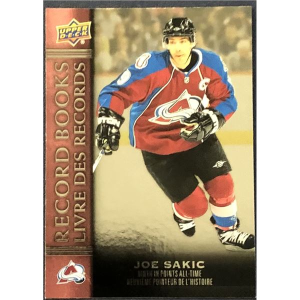 2023 UPPER DECK RECORD BOOKS JOE SAKIC (HOF)