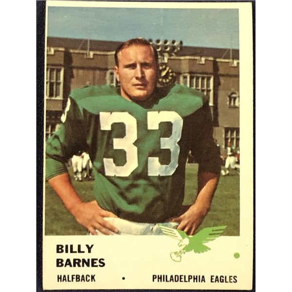 1961 FLEER NFL FOOTBALL BILLY RAY BARNES