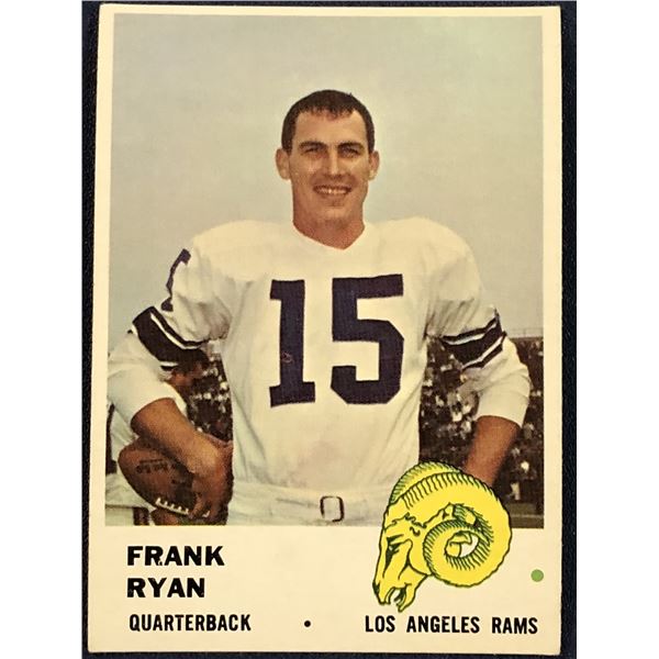1961 FLEER NFL FOOTBALL FRANK RYAN