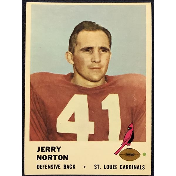 1961 FLEER NFL FOOTBALL JERRY NORTON