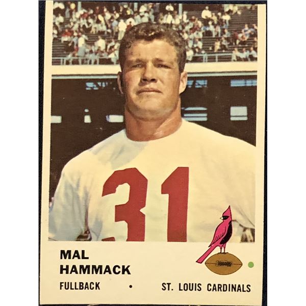 1961 FLEER NFL FOOTBALL MAL HAMMACK