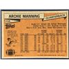 Image 2 : 1981 TOPPS NFL ARCHIE MANNING