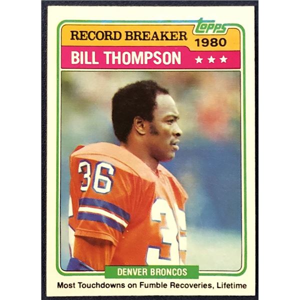 1981 TOPPS NFL BILL THOMPSON
