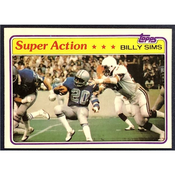 1981 TOPPS NFL BILLY SIMS ROOKIE CARD