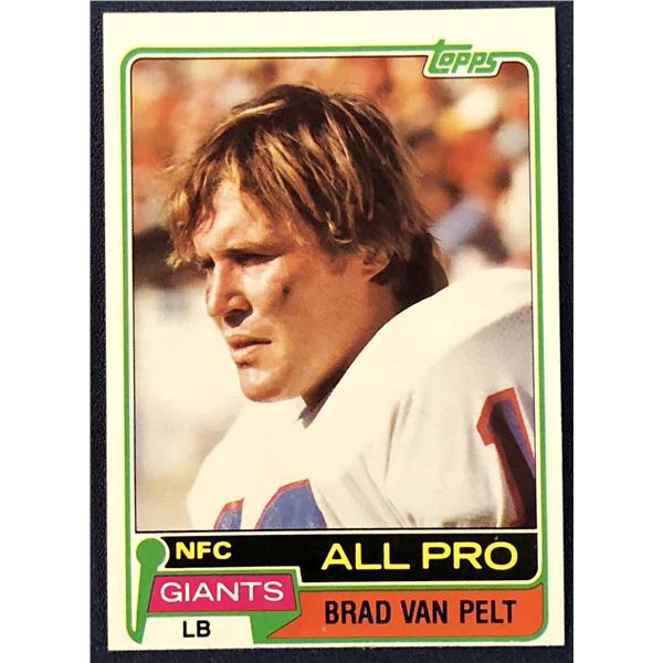 1981 TOPPS NFL BRAD VAN PELT