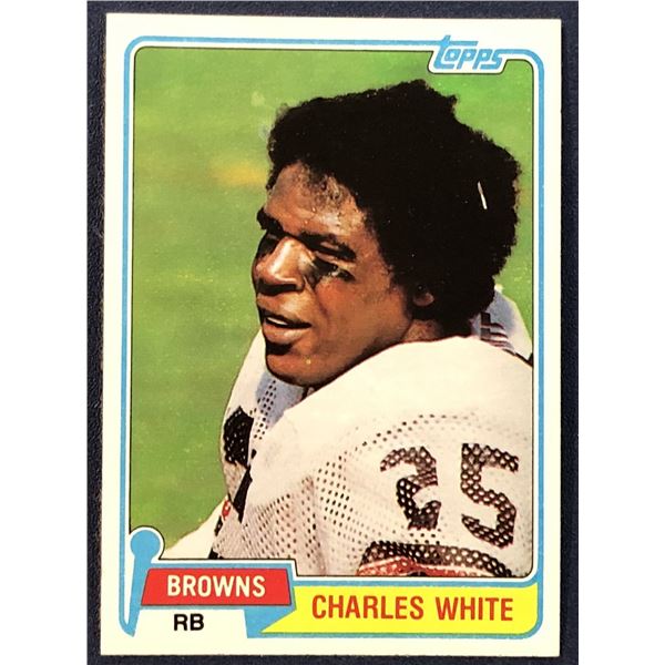 1981 TOPPS NFL CHARLES WHITE ROOKIE CARD