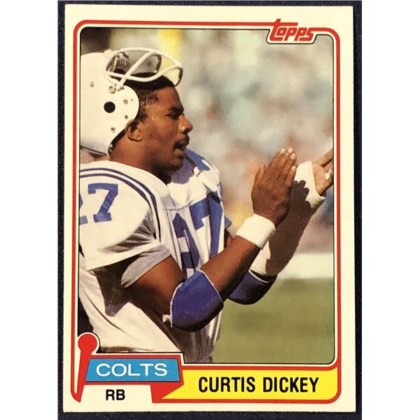 1981 TOPPS NFL CURTIS DICKEY ROOKIE CARD