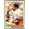 Image 1 : 1981 TOPPS NFL DEXTER BUSSEY