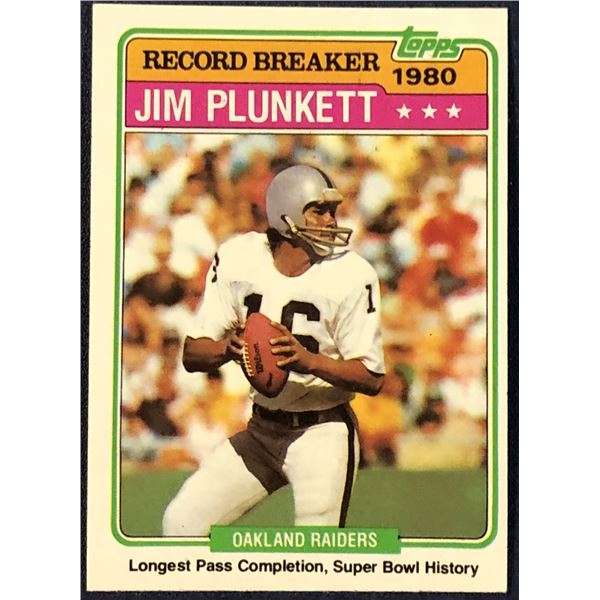 1981 TOPPS NFL JIM PLUNKETT