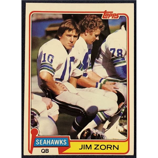 1981 TOPPS NFL JIM ZORN