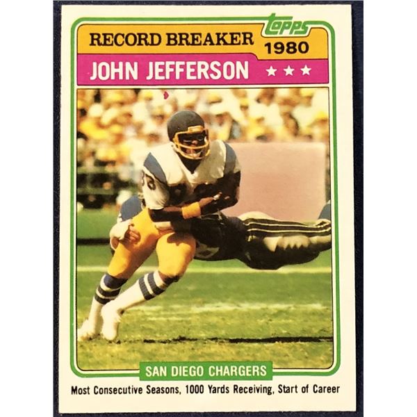 1981 TOPPS NFL JOHN JEFFERSON