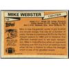 Image 2 : 1981 TOPPS NFL MIKE WEBSTER (HOF)