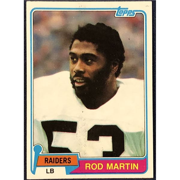 1981 TOPPS NFL ROD MARTIN
