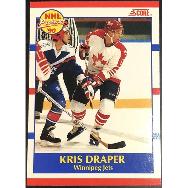 1990-91  SCORE KRIS DRAPER ROOKIE CARD