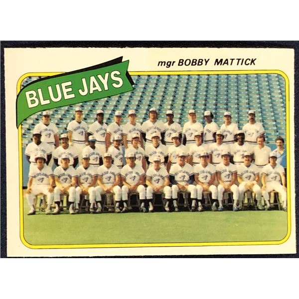 1980 O-PEE-CHEE TORONTO BLUE JAYS