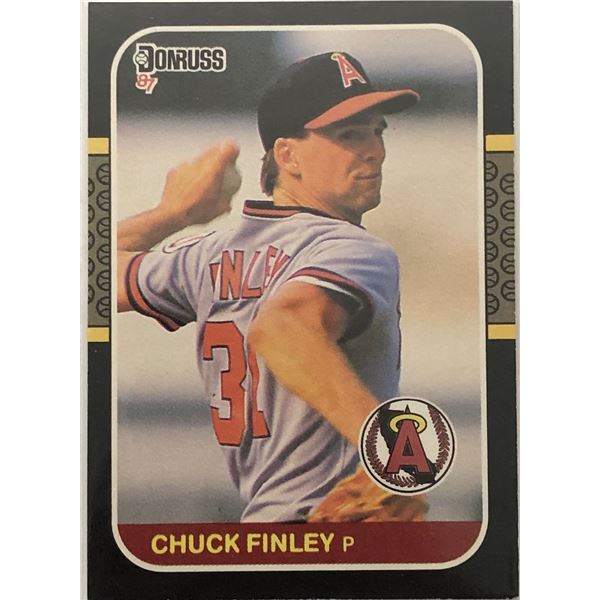 1987 DONRUSS CHUCK FINLEY ROOKIE CARD
