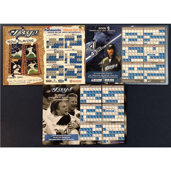 TORONTO BLUE JAYS MAGNETIC SCHEDULES - 2005, 2007 & 2009