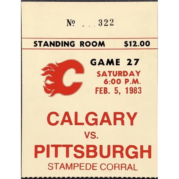 1983 CALGARY FLAMES TICKET STUB