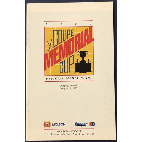 1987 MEMORIAL CUP MEDIA GUIDE - TREVOR LINDEN