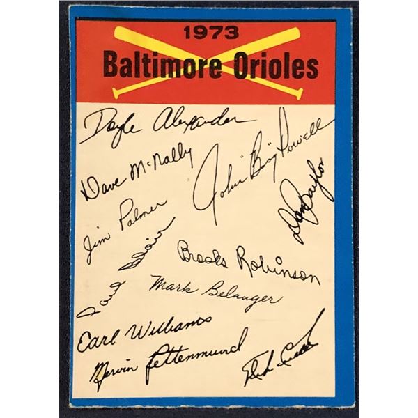 1973 O-PEE-CHEE BALTIMORE ORIOLES