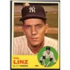 Image 1 : 1963 TOPPS PHIL LINZ ROOKIE CARD
