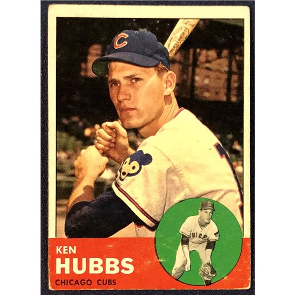 1963 TOPPS KEN HUBBS ROOKIE CARD