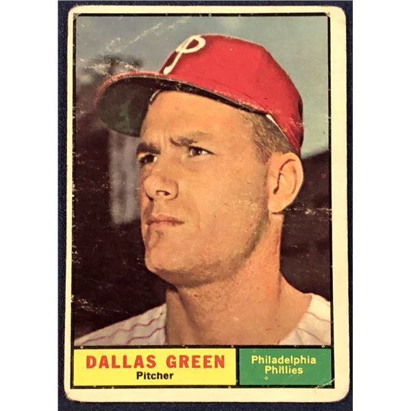 1961 TOPPS DALLAS GREEN ROOKIE CARD