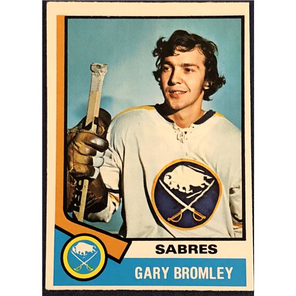 1974-75 O-PEE-CHEE GARY BROMLEY ROOKIE CARD