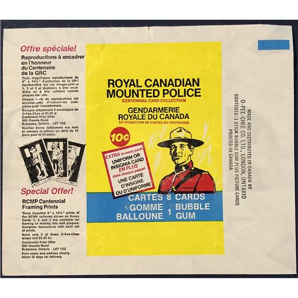 1973 O-PEE-CHEE RCMP WRAPPER