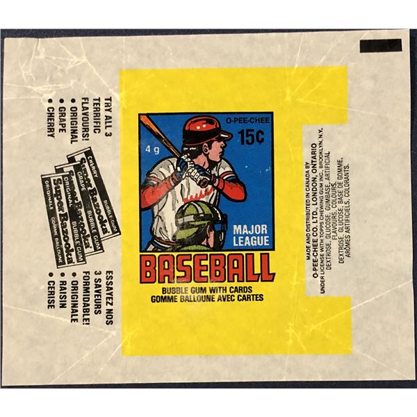 1979 O-PEE-CHEE BASEBALL WRAPPER