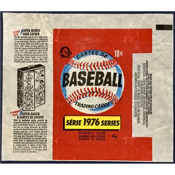 1976 O-PEE-CHEE BASEBALL WRAPPER
