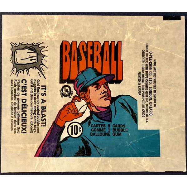1972 O-PEE-CHEE BASEBALL WRAPPER