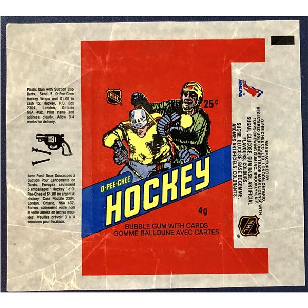 1981-82 O-PEE-CHEE NHL HOCKEY WRAPPER