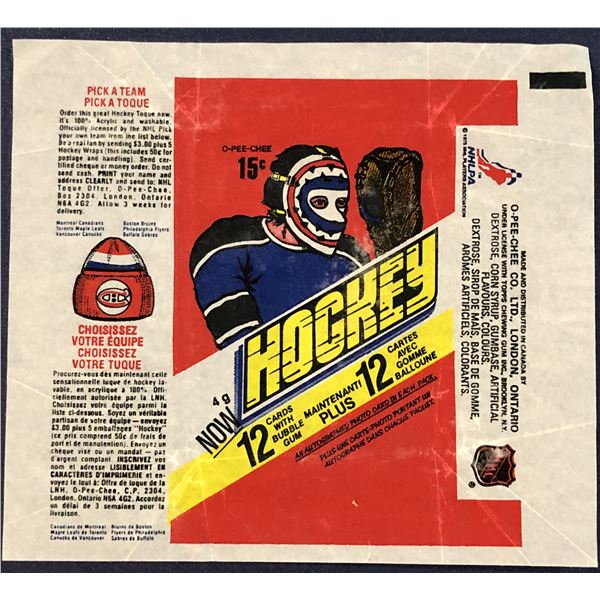 1977-78 O-PEE-CHEE NHL HOCKEY WRAPPER