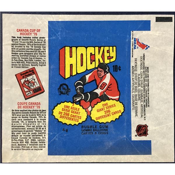 1976-77 O-PEE-CHEE NHL HOCKEY WRAPPER