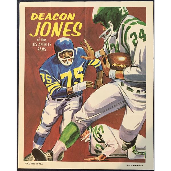 1970 TOPPS FOOTBALL POSTER - DEACON JONES (HOF)