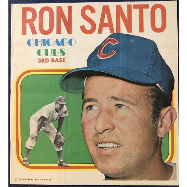 1970 TOPPS BASEBALL POSTERS - RON SANTO (HOF)